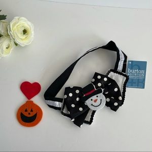 NWT Holiday decorative dog collar with interchangeable bow tie